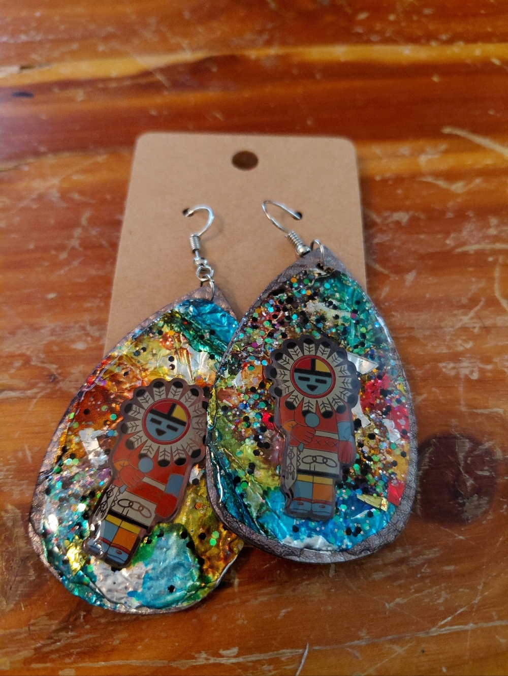 Sundance Stainless "SUN FACE QUEEN KACHINA" Pierced Earrings